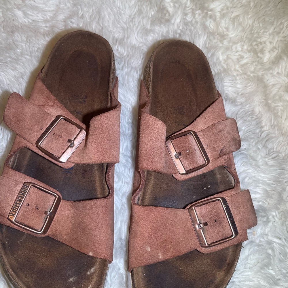 Birkenstock Arizona Suede Double Strap Sandals size 39